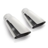 Stainless Works Flat Oval Exhaust Tips 2.25in Inlet (priced per pair) thumbnail 1