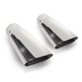 Stainless Works Flat Oval Exhaust Tips 2.25in Inlet (priced per pair) thumbnail 4