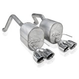 Stainless Works 2009-13 C6 Corvette Axle Back 2-1/2in Dual Chambered Turbo Mufflers Quad 4in Tips thumbnail 1