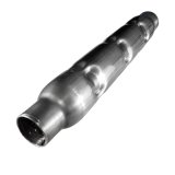 Stainless Works 2.25in CHAMBERED ROUND MUFFLER (MILL FINISH) thumbnail 1
