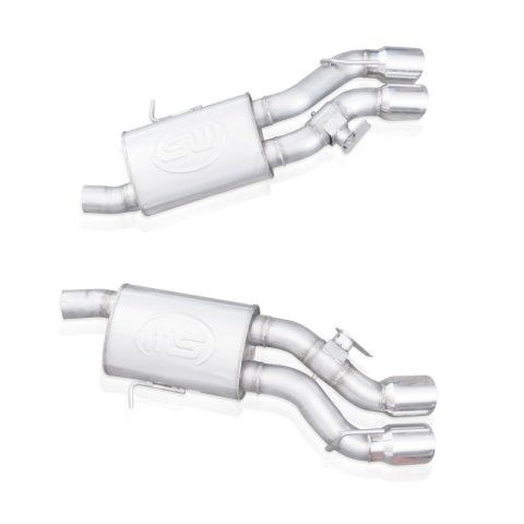 Stainless Works 2016-18 Cadillac CTS-V Sedan Axle Back System Dual-Mode Turbo Mufflers 4in Tips thumbnail 5