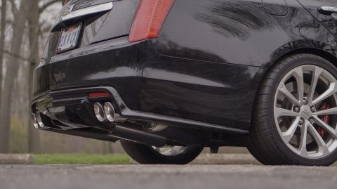 Stainless Works 2016-18 Cadillac CTS-V Sedan Axle Back System Dual-Mode Turbo Mufflers 4in Tips thumbnail 9