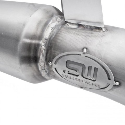 Stainless Works 2016-18 Ford Focus RS 3in High-Flow Cats Downpipe Factory Connection thumbnail 5