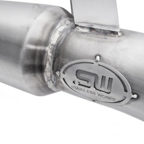 Stainless Works 2016-18 Ford Focus RS 3in High-Flow Cats Downpipe Factory Connection thumbnail 6