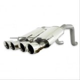 Stainless Works 2006-13 Corvette C6ZO6/ZR1 3in Axleback Chambered Mufflers Quad 4in Rolled Edge Tips thumbnail 2