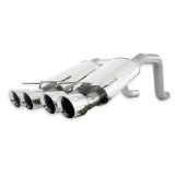 Stainless Works 2006-13 Corvette C6ZO6/ZR1 3in Axleback Chambered Mufflers Quad 4in Rolled Edge Tips thumbnail 6