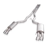 Stainless Works 18+ Ford Mustang GT 3in Legend 304SS Catback w/ H-Pipe Quad Polished Tips (No Valve) thumbnail 1
