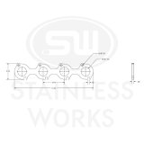 Stainless Works Small Block Ford 4.6L 2V Round Port Header 304SS Exhaust Flanges 1-5/8in Primaries thumbnail 6