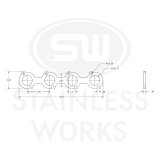 Stainless Works Small Block Ford 4.6L 2V Round Port Header 304SS Exhaust Flanges 1-3/4in Primaries thumbnail 4