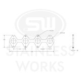 Stainless Works Small Block Ford 4.6L 3V Round Port Header 304SS Exhaust Flanges 1-5/8in Primaries thumbnail 6