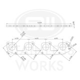 Stainless Works Hemi 5.7L Round Port Header 304SS Exhaust Flanges 1-5/8in Primaries thumbnail 3