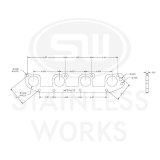Stainless Works Hemi 5.7L Round Port Header 304SS Exhaust Flanges 1-3/4in Primaries thumbnail 3