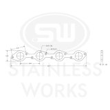 Stainless Works Big Block Chevy Round Port Header 304SS Exhaust Flanges 1-3/4in Primaries thumbnail 6