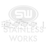 Stainless Works Big Block Chevy Round Port Header 304SS Exhaust Flanges 2in Primaries thumbnail 2
