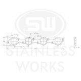 Stainless Works Big Block Chevy Round Port Header 304SS Exhaust Flanges 2-1/8in Primaries thumbnail 3