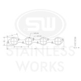 Stainless Works Big Block Chevy Round Port Header 304SS Exhaust Flanges 2-1/8in Primaries thumbnail 8
