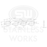 Stainless Works BBC Round Port 304SS Exhaust Flanges 2-3/8in Primaries (Raised Port Heads Only) thumbnail 5