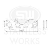 Stainless Works Ford 5.2L/5.0L Coyote Round Port Shaped Header 304SS Exhaust Flanges 2in Primaries thumbnail 3