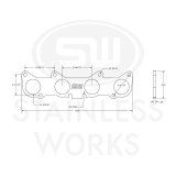 Stainless Works Ford 5.2L/5.0L Coyote Round Port Shaped Header 304SS Exhaust Flanges 2in Primaries thumbnail 6