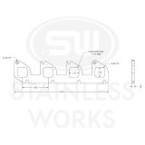 Stainless Works Ford 6.2L Square Port Shaped Header 304SS Exhaust Flanges 1-7/8in Primaries thumbnail 3
