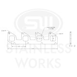 Stainless Works Ford 6.2L Square Port Shaped Header 304SS Exhaust Flanges 1-7/8in Primaries thumbnail 7