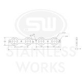 Stainless Works Chevrolet LS1/LS6 Round Port Header 304SS Exhaust Flanges 1-3/4in Primaries thumbnail 3