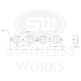 Stainless Works Chevrolet LS1/LS6 Round Port Header 304SS Exhaust Flanges 1-7/8in Primaries thumbnail 3