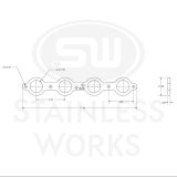 Stainless Works Chevrolet LS1/LS6 Round Port Header 304SS Exhaust Flanges 1-7/8in Primaries thumbnail 6