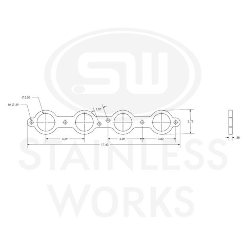 Stainless Works Chevrolet LS1/LS6 Round Port Header 304SS Exhaust Flanges 2in Primaries thumbnail 5