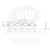 Stainless Works Chevrolet LS7 D-Port Shaped Header 304SS Exhaust Flanges 2in Primaries thumbnail 5
