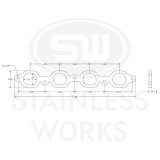 Stainless Works 2014+ Chevrolet LT1/LT4 Port Matched Header 304SS Exhaust Flanges 1-7/8in Primaries thumbnail 3