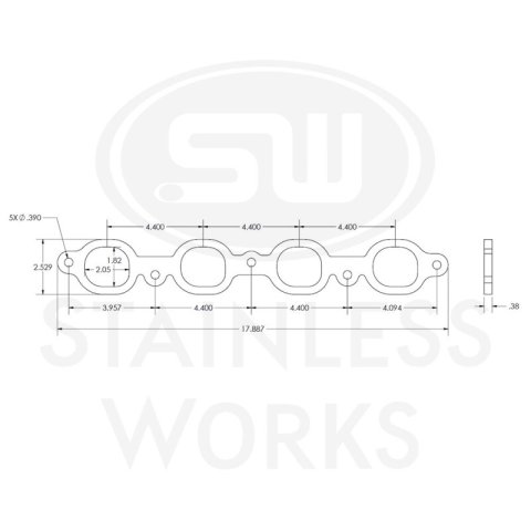 Stainless Works 2014+ Chevrolet LT1/LT4 Port Matched Header 304SS Exhaust Flanges 2in Primaries thumbnail 3