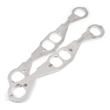 Stainless Works Small Block Chevy Squared Oval Port Header 304SS Exhaust Flanges 1-3/4in Primaries thumbnail 6