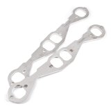Stainless Works Small Block Chevy Squared Oval Port Header 304SS Exhaust Flanges 1-7/8in Primaries thumbnail 5