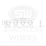 Stainless Works SBF Rectangular Shaped Port Header 304SS Exhaust Flanges 1-7/8in Primaries (2in BP) thumbnail 8