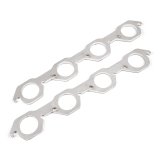Stainless Works Small Block Ford AFR 225 Head Round Port Header 304SS Exhaust Flanges 2in Primaries thumbnail 1