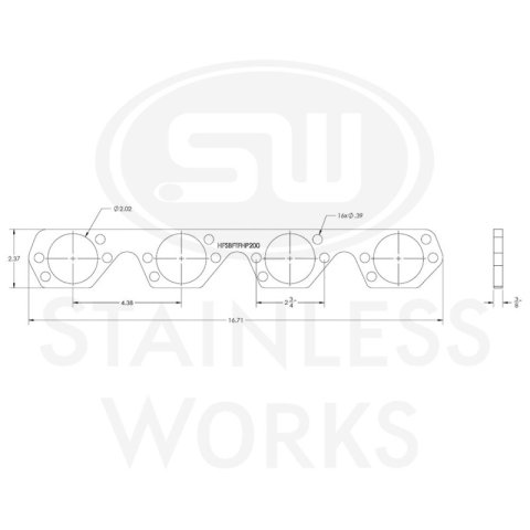 Stainless Works Small Block Ford Trick Flow High Port Header 304SS Exhaust Flanges 2in Primaries thumbnail 6