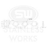 Stainless Works SBF Victor Senior Heads Square Port Header 304SS Exhaust Flanges 2in Primaries thumbnail 6