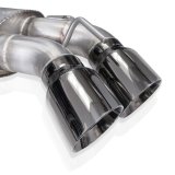 Stainless Works 16-21 Camaro SS 3in Original Factory Connect Axle Back w/Valve - 4in Quad Black Tips thumbnail 3