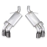 Stainless Works 16-21 Camaro SS 3in Original Factory Connect Axle Back w/Valve - 4in Quad Black Tips thumbnail 7