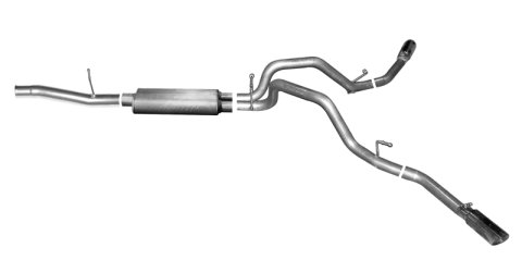 Gibson 14-19 Cadillac Escalade Base 6.2L 3.5in/2.25in Cat-Back Dual Extreme Exhaust - Aluminized thumbnail 1