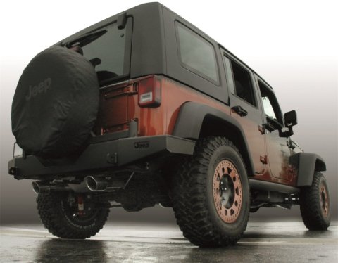 Gibson 07-17 Jeep Wrangler JK Rubicon 3.6L 2.5in Axle-Back Dual Split Exhaust - Aluminized thumbnail 2