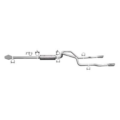 Gibson 88-93 Chevrolet C1500 Cheyenne 5.7L 2.5in Cat-Back Dual Split Exhaust - Stainless thumbnail 3