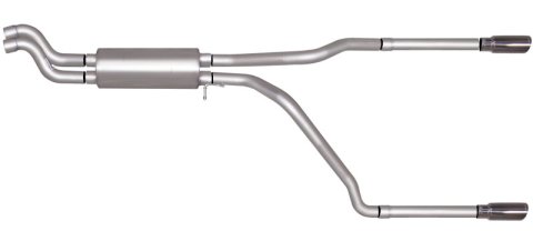 Gibson 01-05 Chevrolet Silverado 2500 HD Base 6.0L 2.5in Cat-Back Dual Split Exhaust - Stainless thumbnail 4