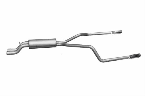 Gibson 02-05 Chevrolet Silverado 2500 HD Base 6.0L 2.5in Cat-Back Dual Split Exhaust - Stainless thumbnail 1