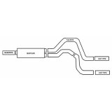 Gibson 97-99 Dodge Dakota Sport 3.9L 2.5in Cat-Back Dual Split Exhaust - Stainless thumbnail 3
