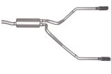 Gibson 99-04 Ford F-250 Super Duty Lariat 6.8L 2.5in Cat-Back Dual Split Exhaust - Stainless thumbnail 1