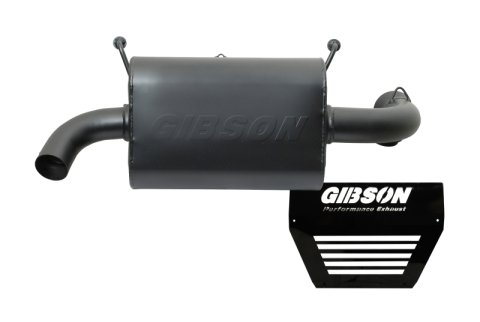Gibson 16-18 Polaris RZR XP Turbo EPS Base 2.25in Single Exhaust - Black Ceramic thumbnail 1