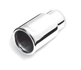 Gibson Rolled Edge Straight-Cut Tip - 3.5in OD/2.5in Inlet/6in Length - Stainless thumbnail 1