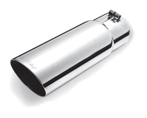 Gibson Round Single Wall Angle-Cut Tip - 4in OD/3in Inlet/12in Length - Stainless thumbnail 1